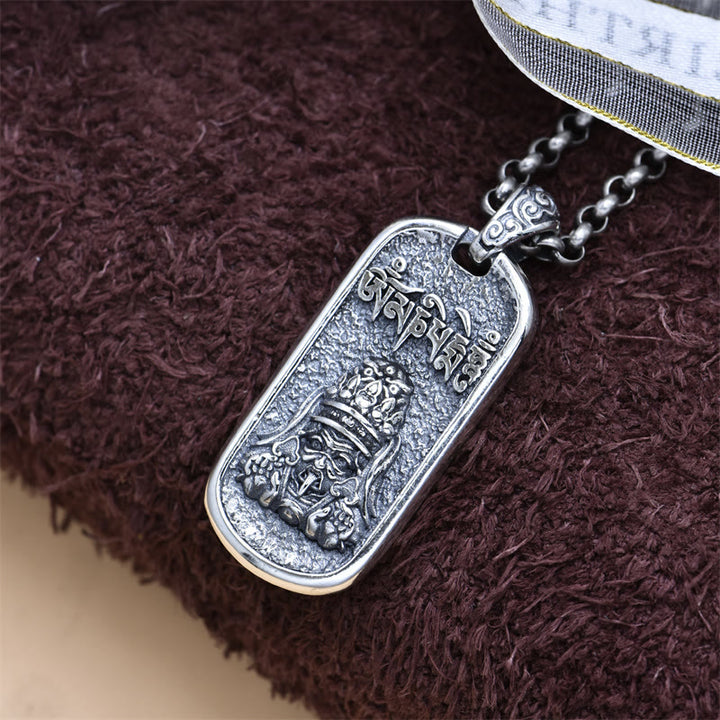 Buddha Stones 925 Srebro Sterlingowe Zakiram Bogini Bogactwa Om Mani Padme Hum Naszyjnik Pokoju Wisiorek - image 5