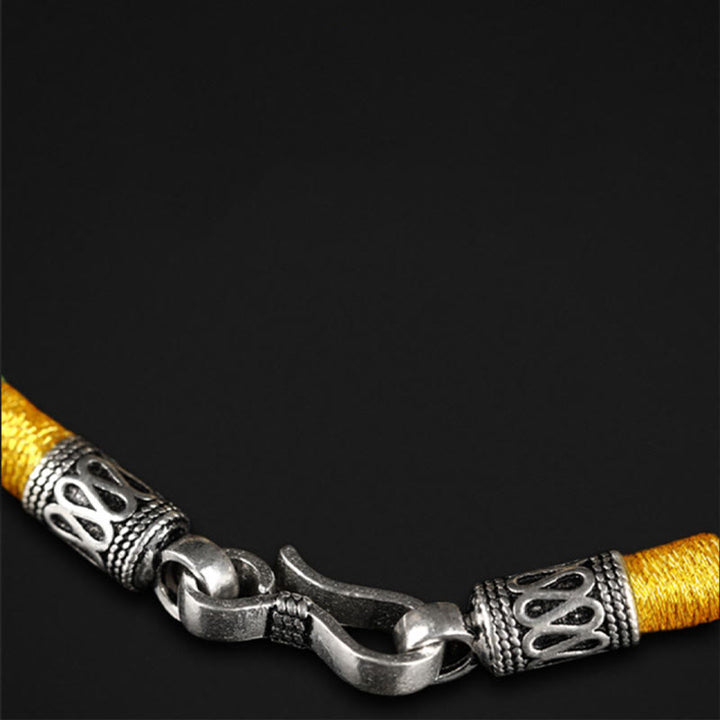 Buddha Stones Tybet 999 Złoty Om Mani Padme Hum Ręcznie Robiona Bransoletka Szczęścia Węzeł Pokoju Ośmiu Nici