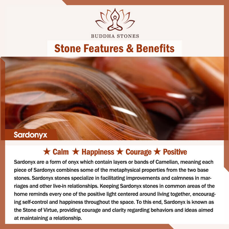 Bransoletka na szczęście z Buddha Stones z trzema oczami Dzi Bead Sardonyx