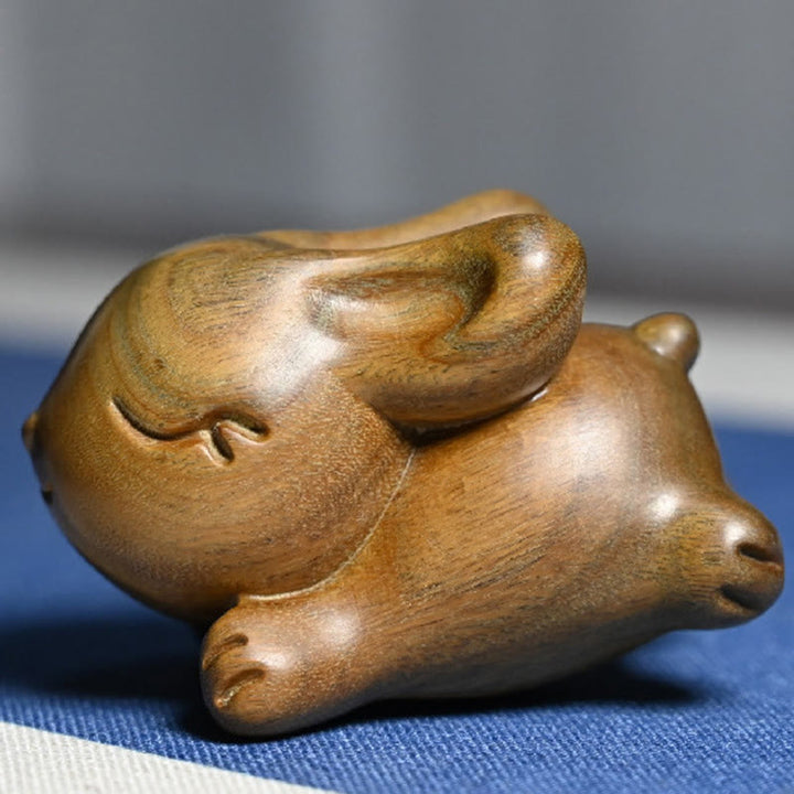 Buddha Stones Zielone Drzewo Sandałowe Małe Mini Słodkie Króliczki Króliczki Dekoracje Pokoju