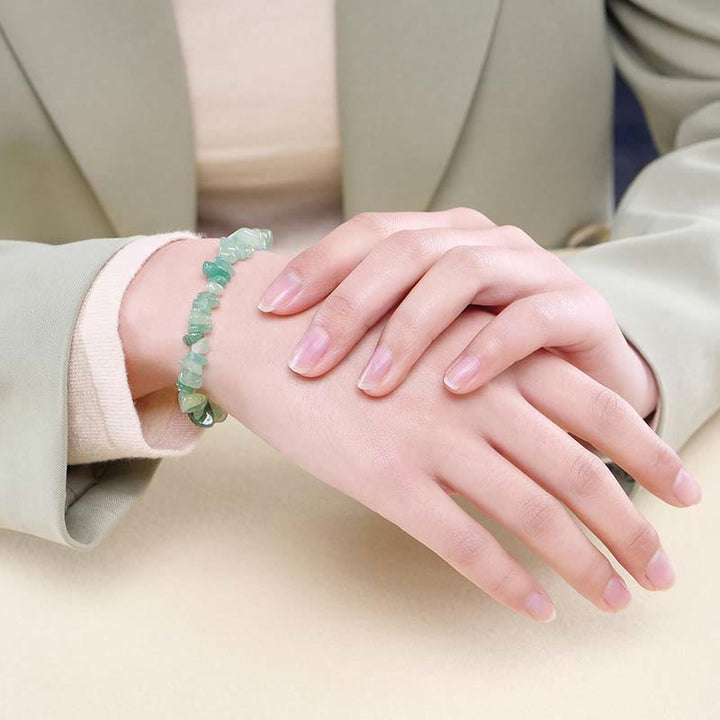 Naturalna nieregularna bransoletka z kryształków o ciepłym i kojącym kształcie