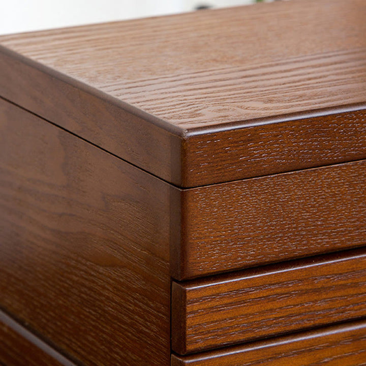 Drewniane pudełko na biżuterię w stylu retro z Buddha Stones, trójwarstwowe pudełko do przechowywania biżuterii