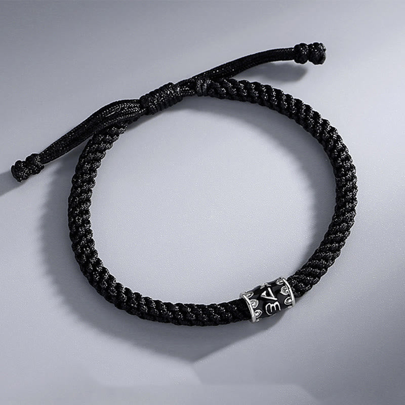 Bransoletka pleciona z Buddha Stones 925 Om Mani Padme Hum Peace