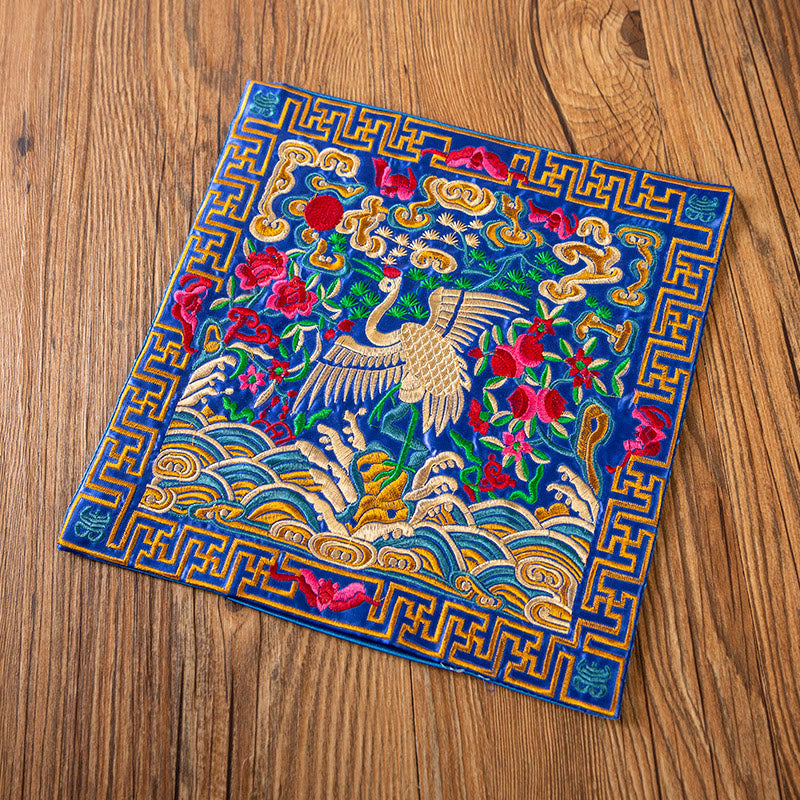 Buddha Stones Feniks Smok Kirin Haft Podkładka Pod Kubek Pod Kubek Herbaty Kung Fu Podkładka Pod Kubek Herbaty
