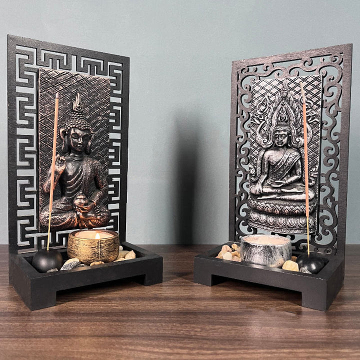 Buddha Stones Budda Współczucie Spokój Dom Żywica Modlitwa Ołtarz Dekoracja