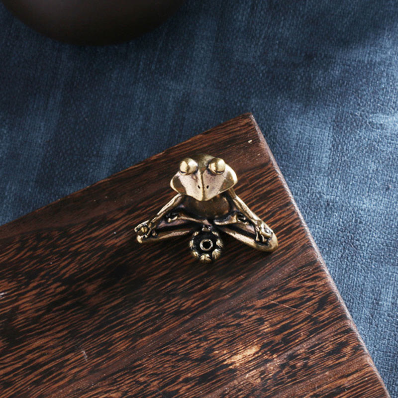 Buddha Stones Mini Mała Żaba Żółw Koi Ryba Ślimak Krab Miedź Bogactwo Dekoracja Domu