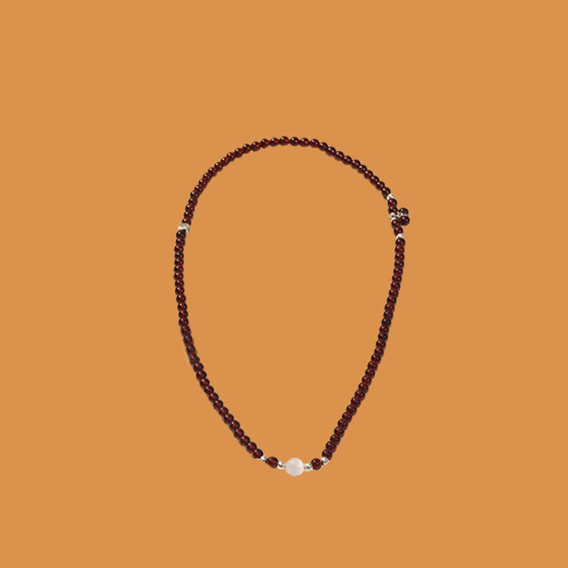 Bransoletka Buddha Stones 925 Sterling Silver Natural Garnet Cat Eye Protection Triple Wrap - image 13