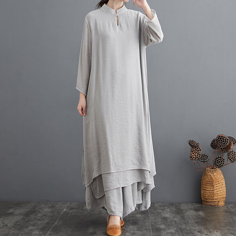 Buddha Stones Prosty wzór Medytacja Modlitwa Duchowa Praktyka Zen Joga Odzież Zestaw damski