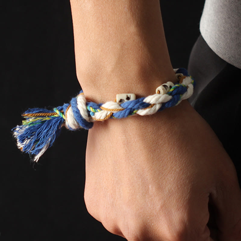 Buddha Stones Tybetańskie Zakiram Bogini Bogactwa Koraliki Grawerowane Ręcznie Bransoletka Szczęścia