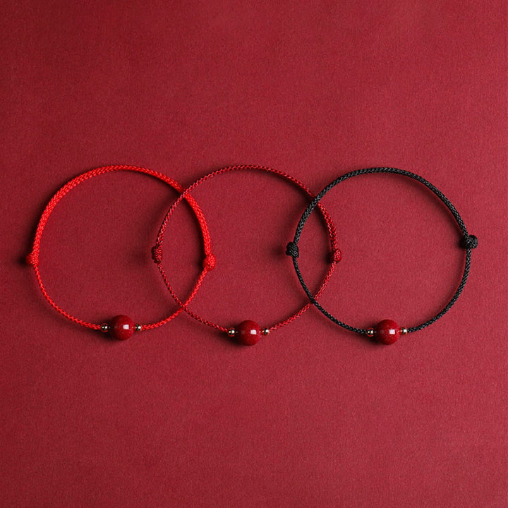 Naturalne Buddha Stones , koraliki z cynobru, bransoletka na kostkę, błogosławieństwo, szczęście