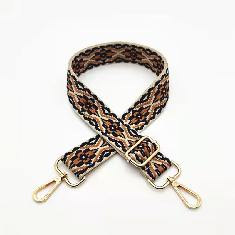 Wielokolorowe haftowane paski do toreb na ramię