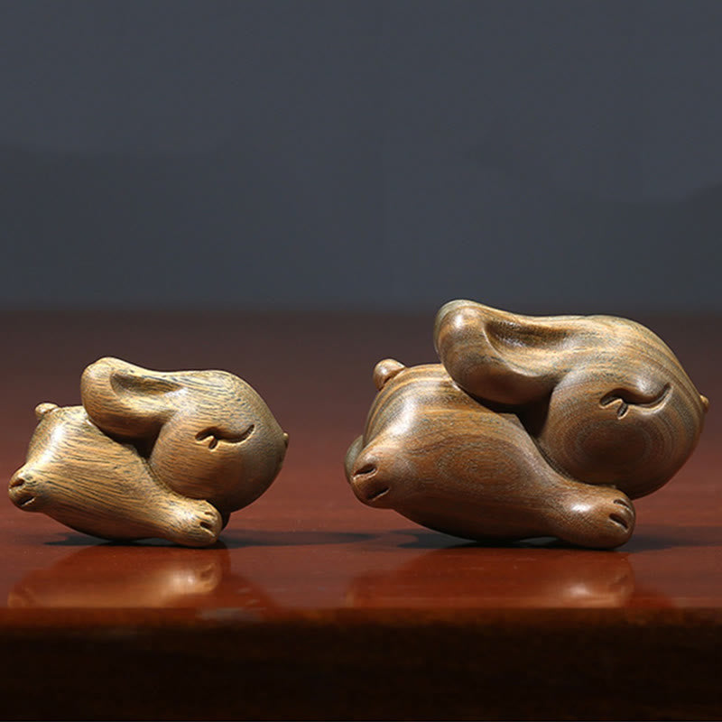 Buddha Stones Zielone Drzewo Sandałowe Małe Mini Słodkie Króliczki Króliczki Dekoracje Pokoju