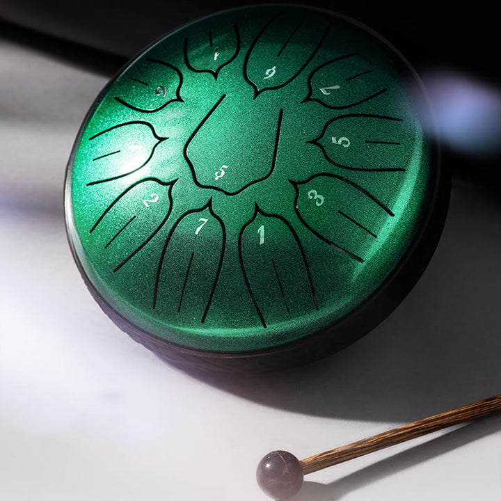 Buddha Stones językowy ze stali Dźwięk uzdrawiający Medytacja Joga Zestaw perkusyjny Lotus 11 nut 6 cali