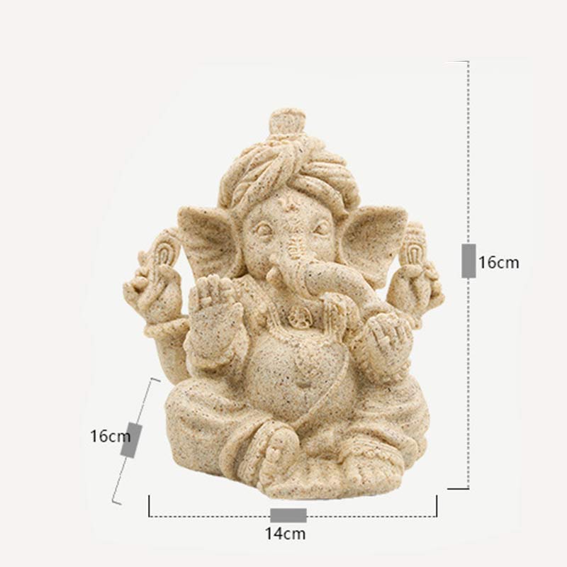 Ganesh Ganpati Słonia Statua Błogosławieństwo Ochrona Dekoracja Domu