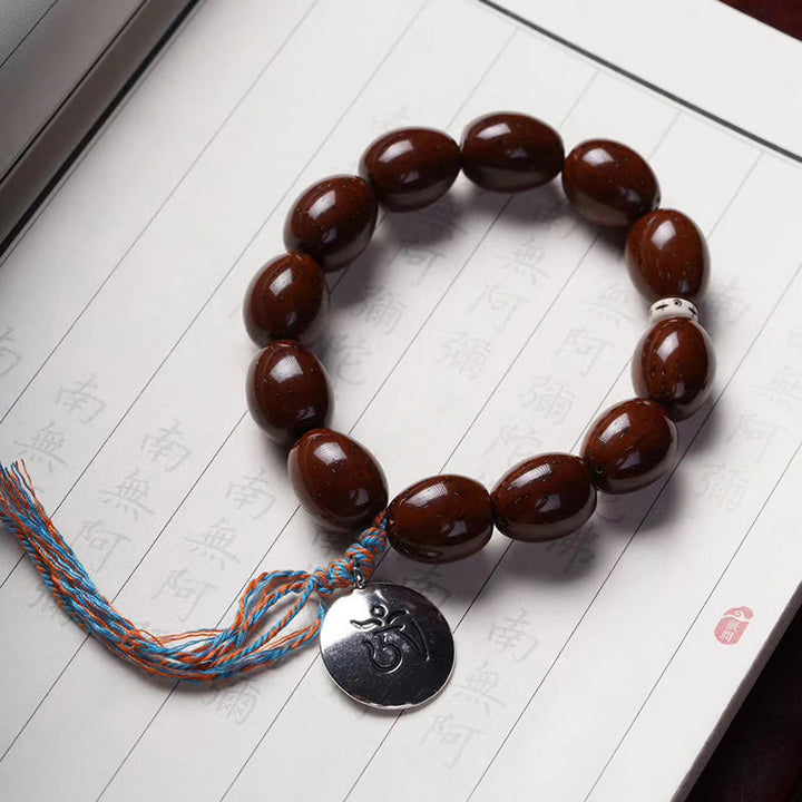 Buddha Stones Tybetańskie Naturalne Fioletowe Złoto Szczur OM Chiński Zodiak Dziewięć Pałaców Osiem Diagramów Charm Bransoletka Bogactwa