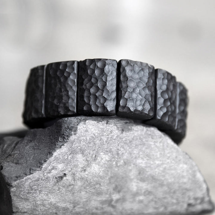 Bransoletka Buddha Stones Vintage Ebony Wood Texture Peace Couple