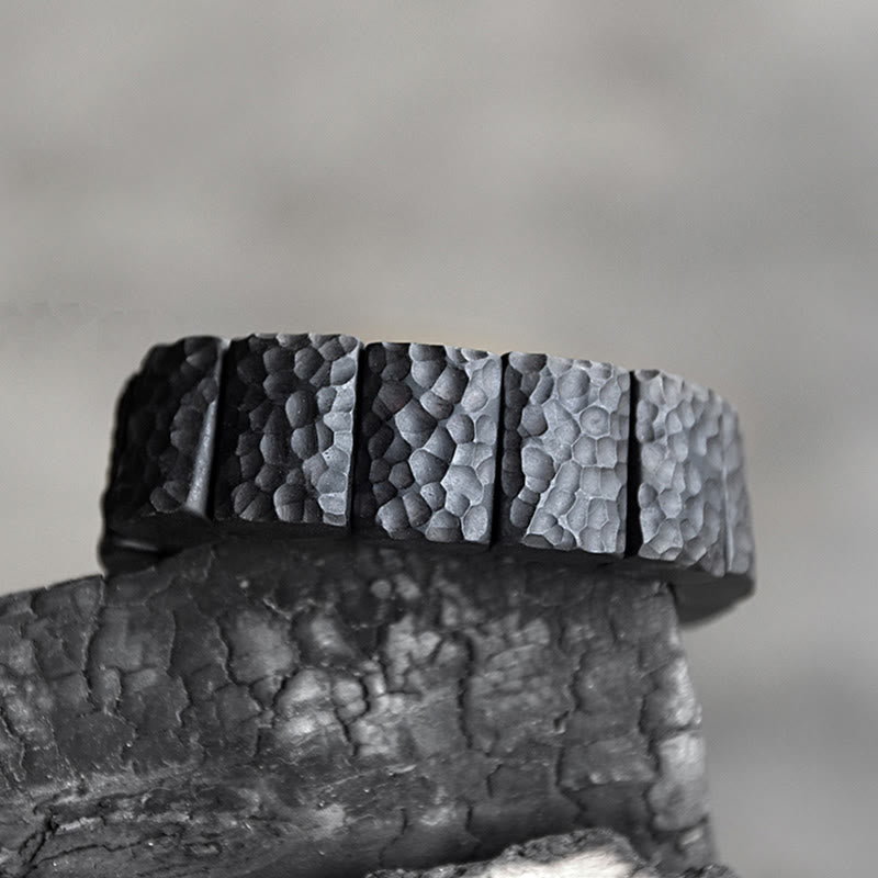 Bransoletka Buddha Stones Vintage Ebony Wood Texture Peace Couple