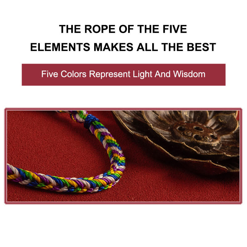 Buddha Stones „Niech wszystko pójdzie po Twojej myśli” Bransoletka na szczęście wielokolorowa