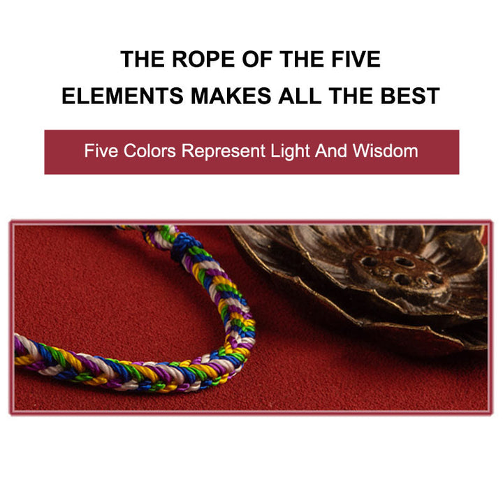 Buddha Stones „Niech wszystko pójdzie po Twojej myśli” Bransoletka na szczęście wielokolorowa