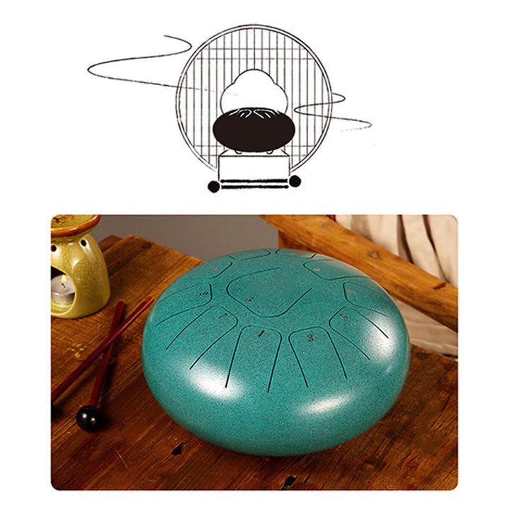 Buddha Stones stalowy językowy Dźwięk uzdrawiający uważność medytacja joga zestaw perkusyjny 11 nut 8 cali - image 12