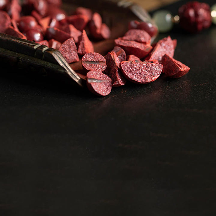 Buddha Stones Naturalny Cynober Chiński Zodiak Hetian Jade Fu Charakter Szczęścia Bransoletka Lina