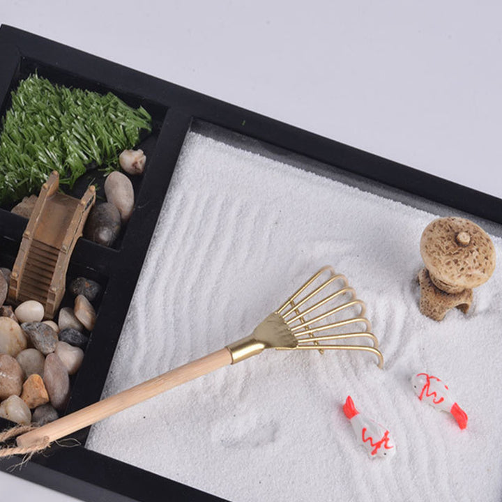 Buddha Stones Koi Mały Most Spokój Medytacja Ogród Zen Dekoracja