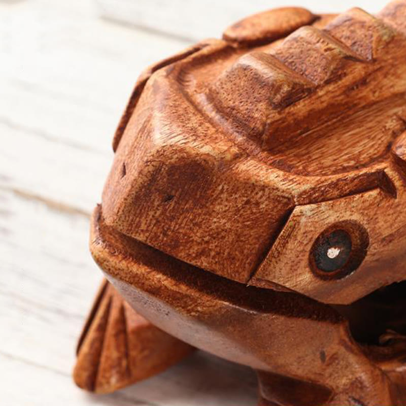 Buddha Stones ręcznie robione FengShui bogactwo szczęście żaba miniaturowa drewniana rechocząca żaba dekoracja Guiro