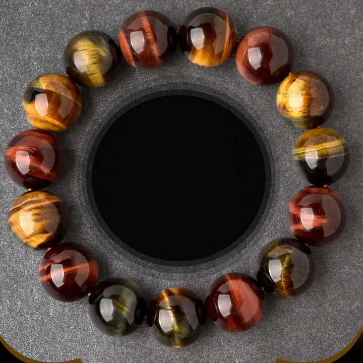 Bransoletka ochronna z naturalnego tygrysiego oka z Buddha Stones