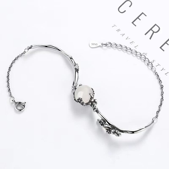 Bransoletka Buddha Stones Plum Blossom Chalcedon Positive