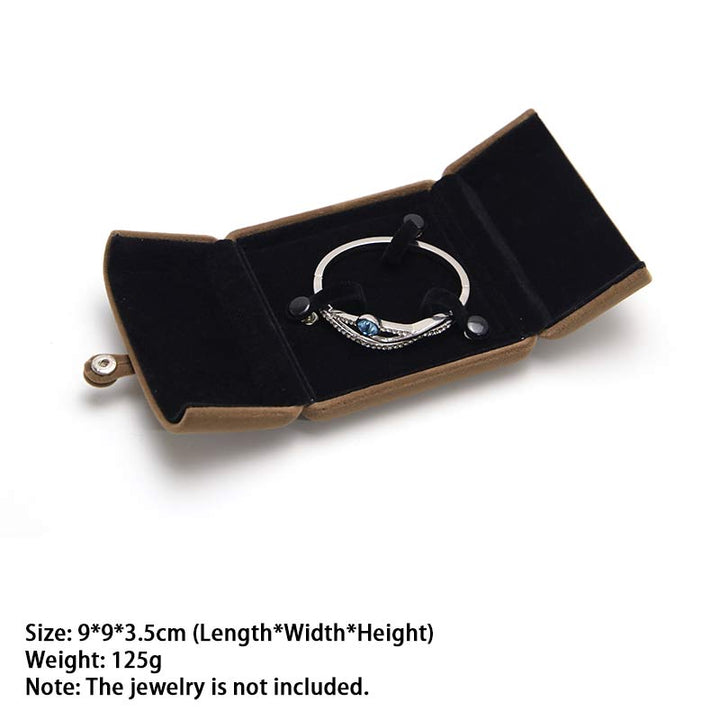 Pudełko do przechowywania biżuterii Flanelowe pudełko prezentowe - Brązowy - Pudełko na bransoletki - image 15