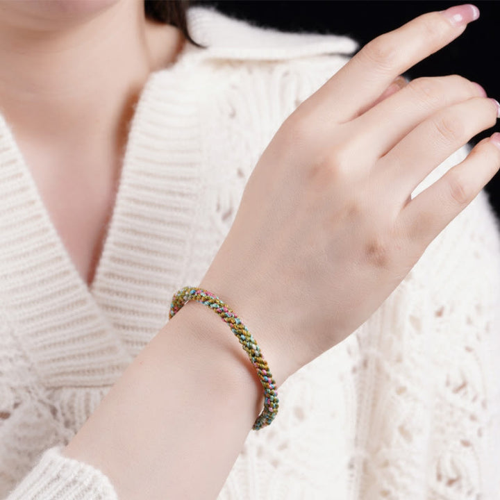 Buddha Stones Kolorowe Sznurki Szczęścia Ręcznie Robione Plecione Bransoletki Dla Dzieci Dorosłych