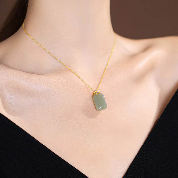 Buddha Stones 925 Srebro Sterling Naturalny Hetian Jade Cyan Jade Szczęście Śmiejący się Budda Motyl Naszyjnik Wisiorek - image 45