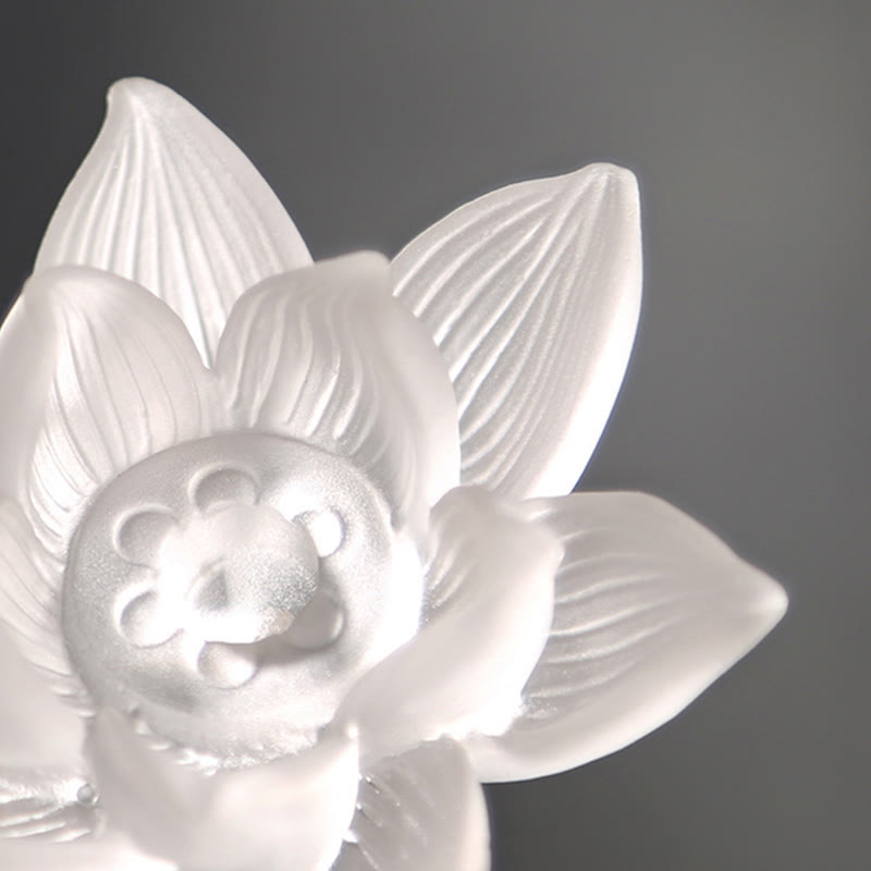 Buddha Stones Mini Lotus Liuli Kryształ Uzdrawiająca Medytacja Kadzidełko Palnik