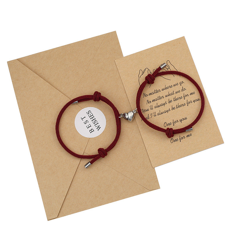 2 szt. bransoletka magnetyczna dla pary z motywem miłości