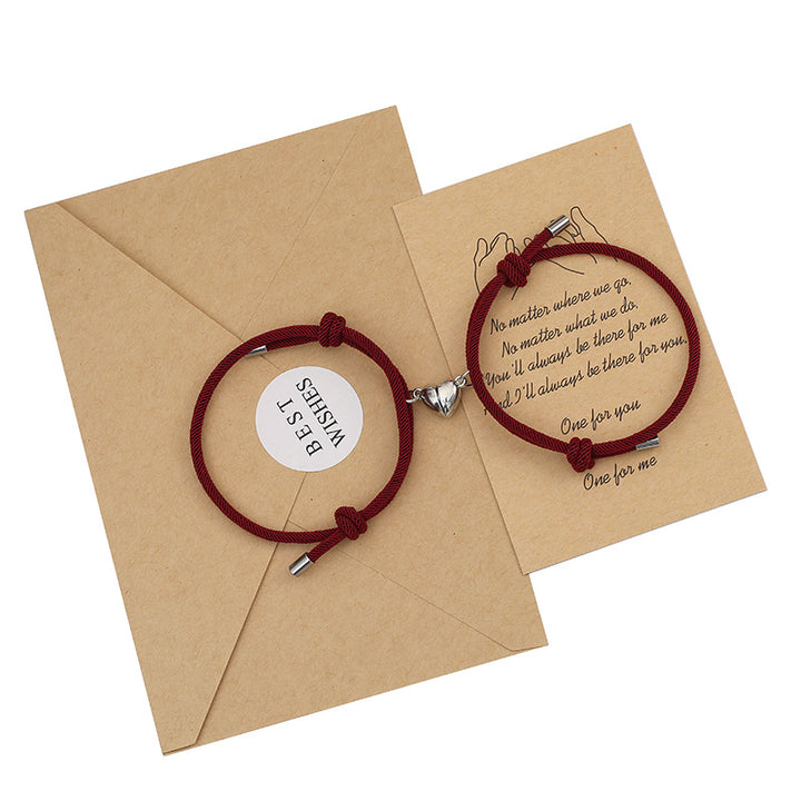 2 szt. bransoletka magnetyczna dla pary z motywem miłości