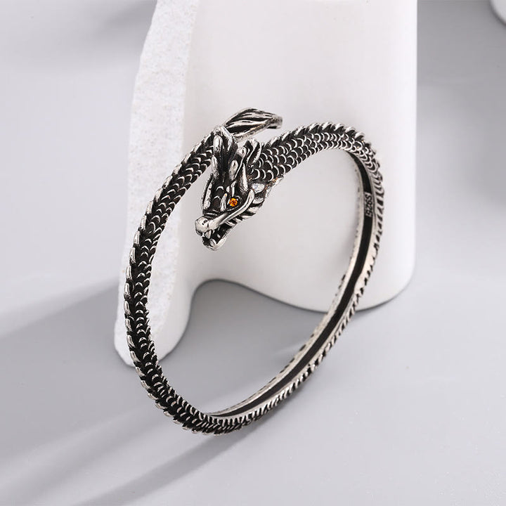 Bransoletka ochronna na Buddha Stones ze wzorem łusek smoka