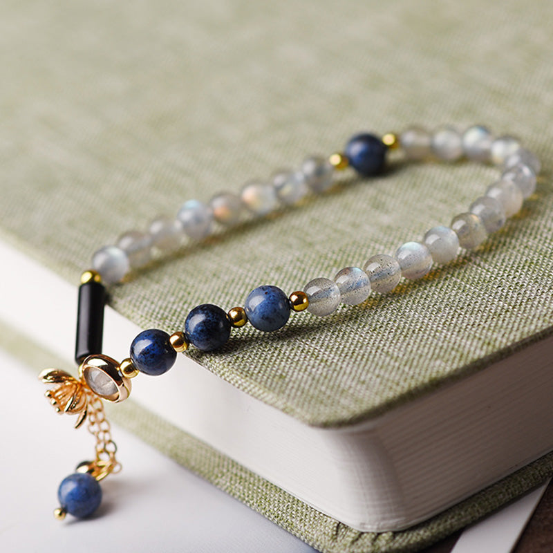 Bransoletka Moonstone Lazurite Calm Healing Positive