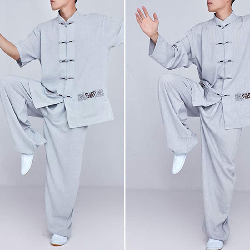 Buddha Stones Medytacja Zen Modlitwa Duchowa Tai Chi Qigong Praktyka Unisex Haft Odzież Zestaw - image 29