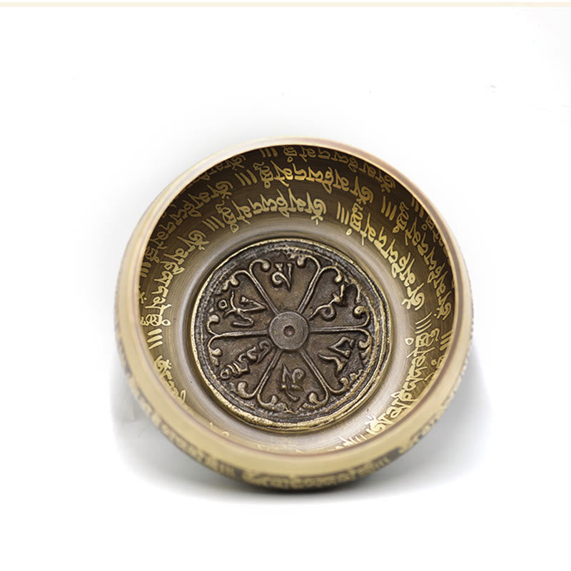 Buddha Stones Tybetańska misa dźwiękowa do medytacji, ręcznie robiona do uzdrawiania i uważności, zestaw mis śpiewających