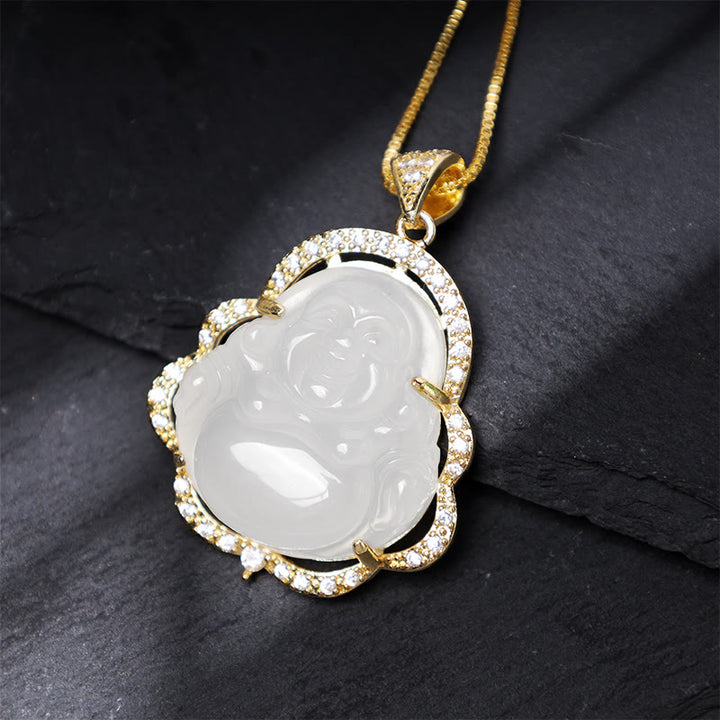 Buddha Stones Naszyjnik Powodzenia Śmiejący się Budda - image 22