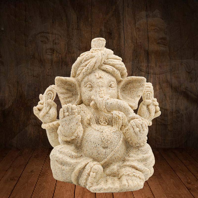 Ganesh Ganpati Słonia Statua Błogosławieństwo Ochrona Dekoracja Domu