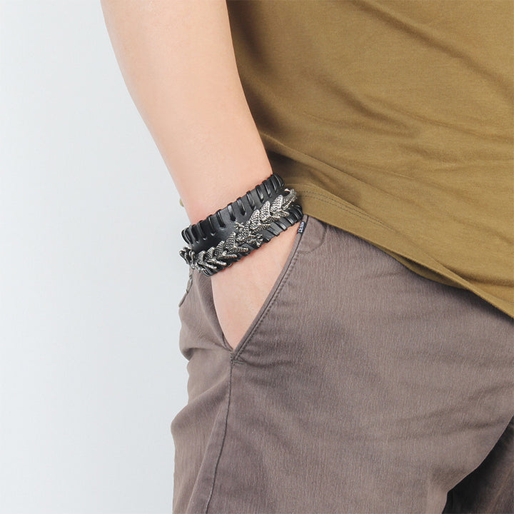 Bransoletka ochronna Dragon Leather Weave