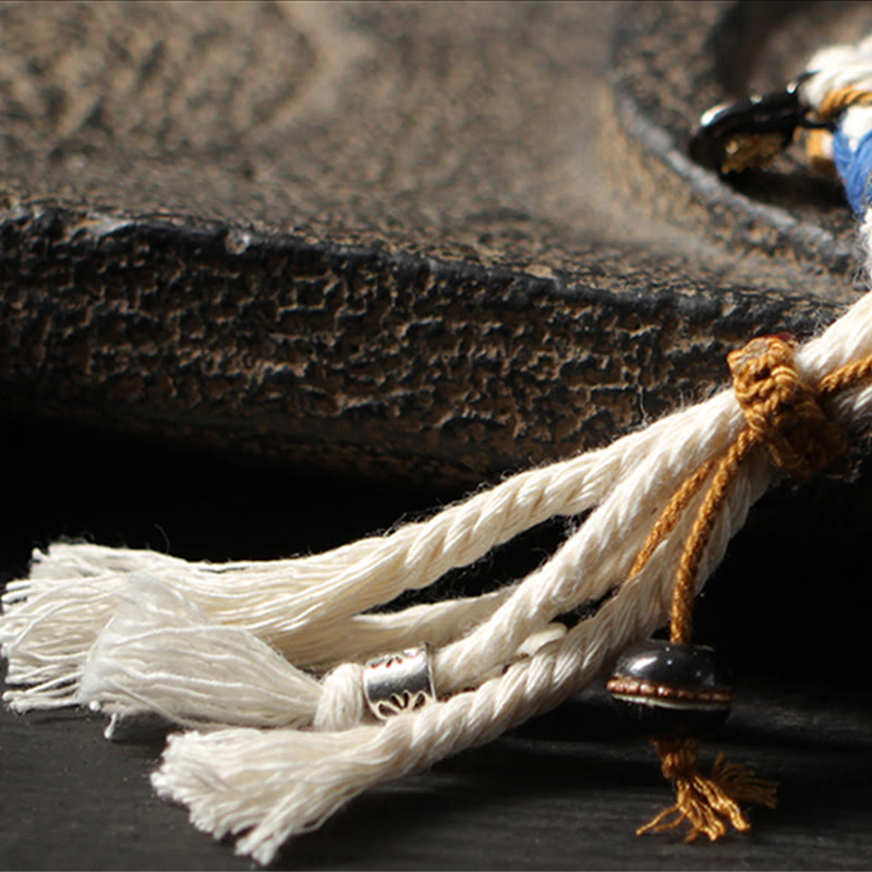 Buddha Stones Tybet Zakiram Bogini Bogactwa Thangka Ręcznie Robiona Bransoletka Szczęścia