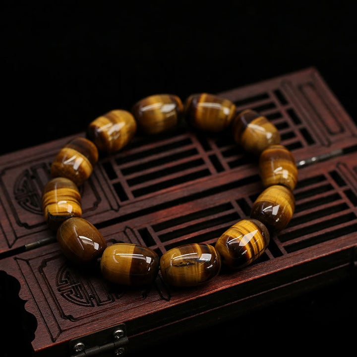 Bransoletka Buddha Stones Natural Tiger Eye Stone Integrity Willpower