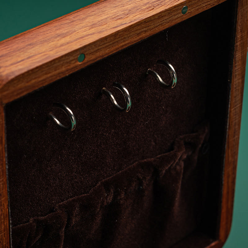 Antyczne pudełko do przechowywania biżuterii z liści kwiatów wykonane ręcznie z palisandru, drewniane pudełko na prezenty