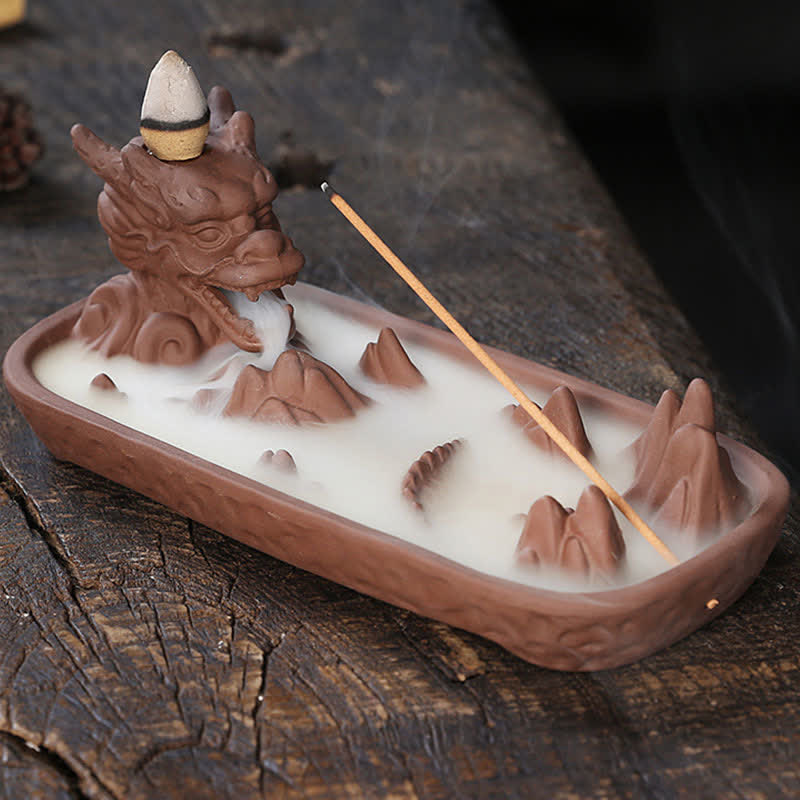 Buddha Stones Dragon Mountain Strength Ceramiczny palnik kadzidełkowy Dekoracja