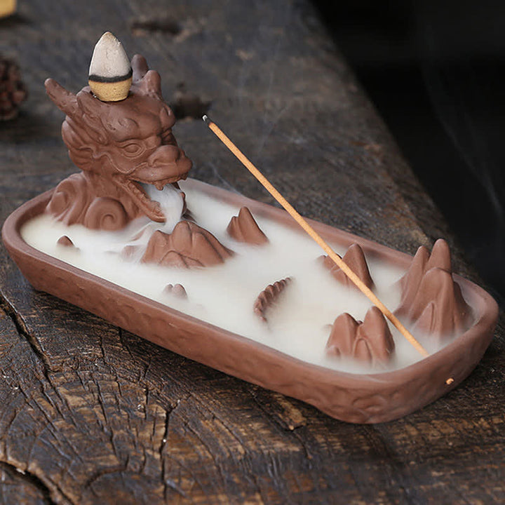 Buddha Stones Dragon Mountain Strength Ceramiczny palnik kadzidełkowy Dekoracja