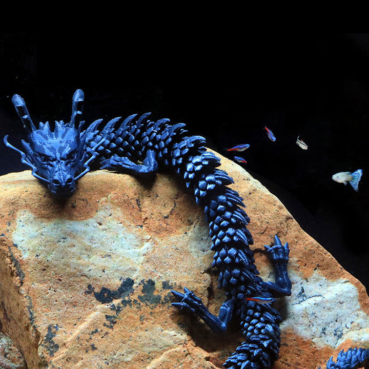 Buddha Stones Feng Shui Smok Świecący 3D Drukowany Smok Szczęście Sukces Dekoracja Domu