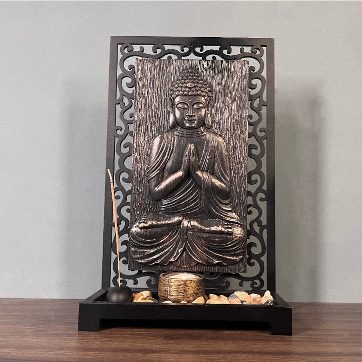 Buddha Stones Budda Współczucie Spokój Dom Żywica Modlitwa Ołtarz Dekoracja