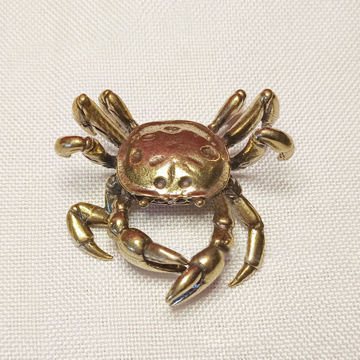 Buddha Stones Mini Mała Żaba Żółw Koi Ryba Ślimak Krab Miedź Bogactwo Dekoracja Domu